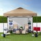 Best Choice Products 10x10ft Easy Setup Pop Up Canopy, Portable Tent w/ Side Wall, 1-Button Push, Case
